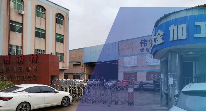 Factory interior with automation equipment