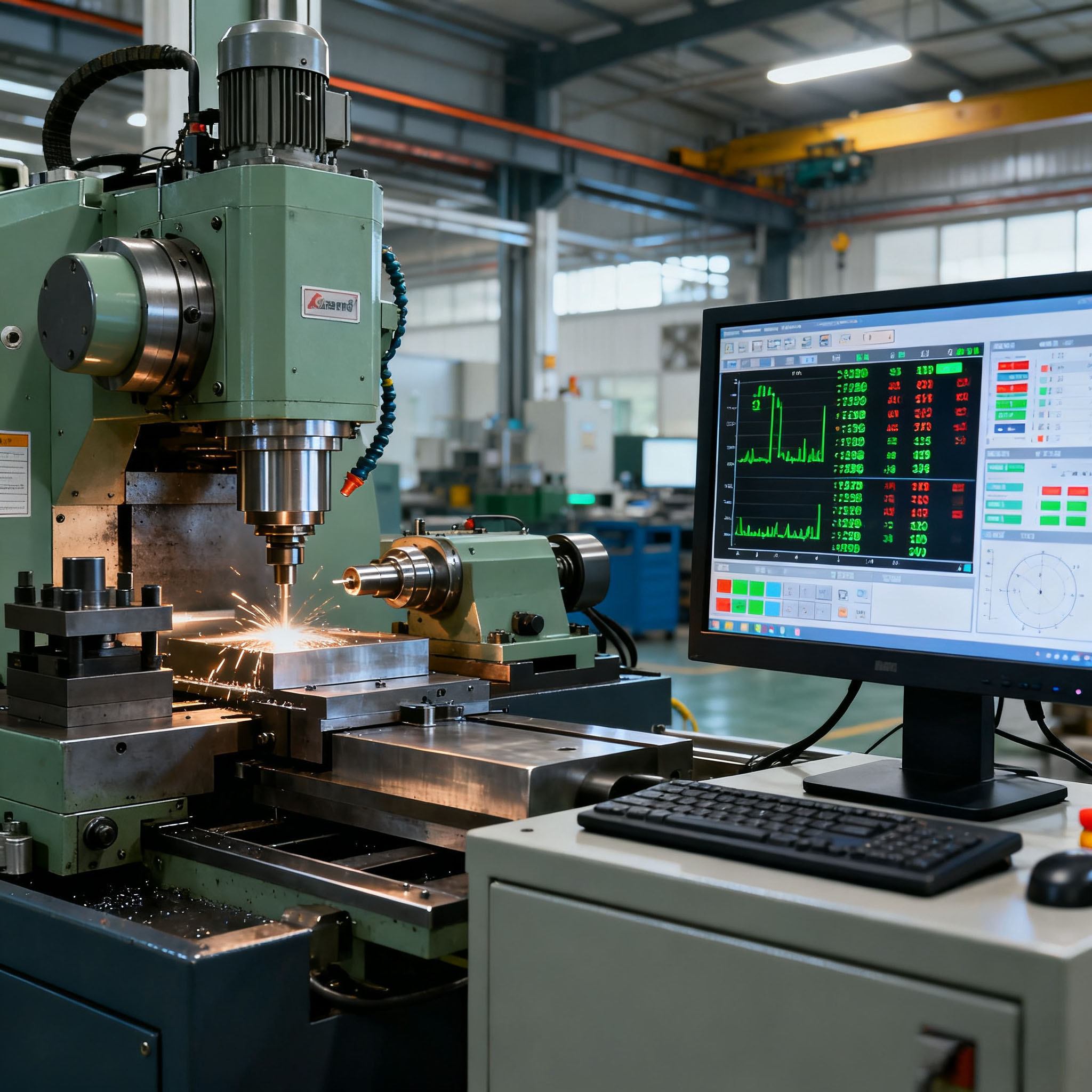 Company R&D team and production equipment